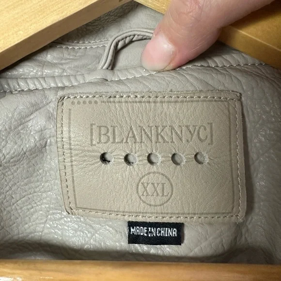 ANTHROPOLOGIE | BLANKNYC | 2X XXL | Life Changer Vegan Leather Zip Moto Jacket - Picture 3 of 17